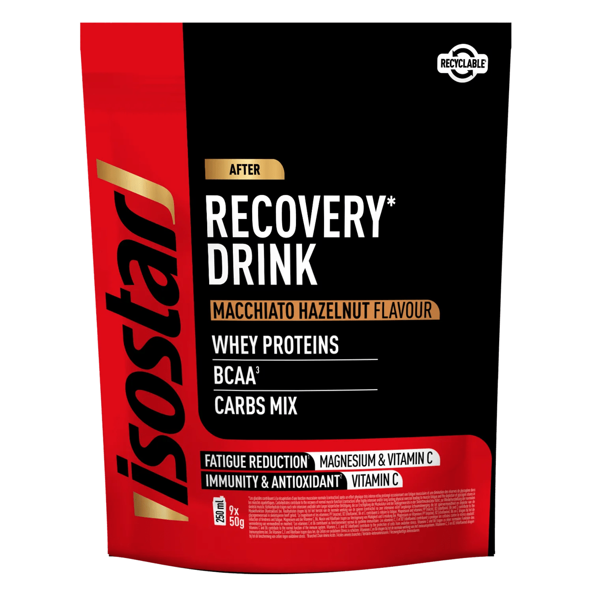 Isostar Long Energy Recovery Powder Macchiato Hazelnut 450g