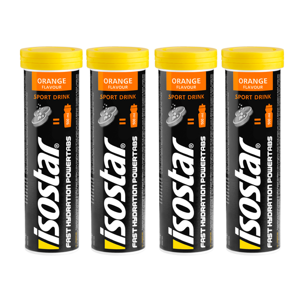 Packshot_Isostar_Powertabs_4x_Orange_Sportgetränk