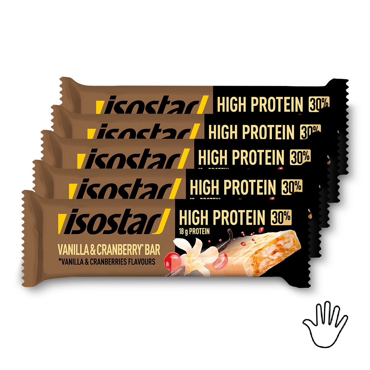Iso HighProtein Bar Vanilla&Cranberry Set 5x