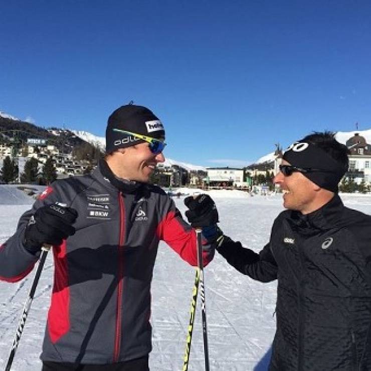 Toni & Vik auf der Loipe