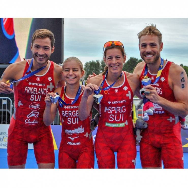 Andrea Salvisberg avec Nicola Spirig, Lisa Berger und Sylvain Fridelance